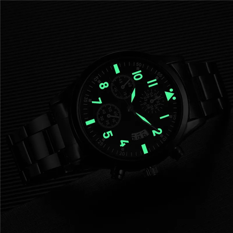 Quartz Watches for Man Luminous Men Wristwatch Classic Calendar Male Business Steel Clock Relogio Masculino Saati 250901