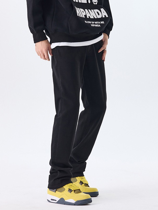 High street American style small straight loose all-match jeans trousers