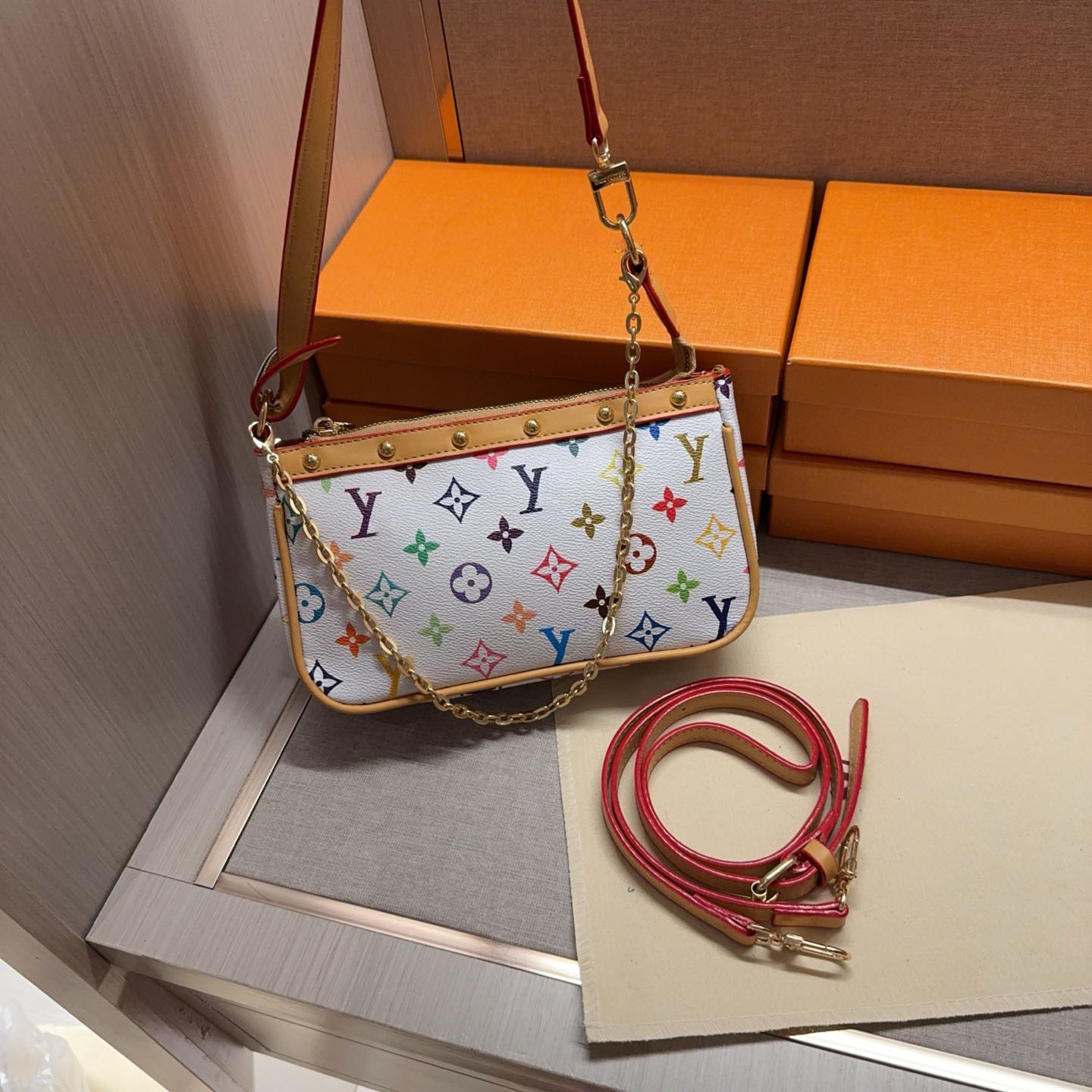 2026 fashionable classic colorful floral patterned underarm shoulder crossbody bag secure zipper perfect carrying essentials suited for commutes