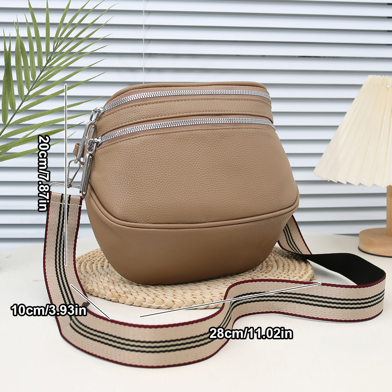 Women Stylish Crossbody Bag with Wide Strap Vintage Chest Bag PU Leather Fashion Sling Bag Female Daily Dating Bag