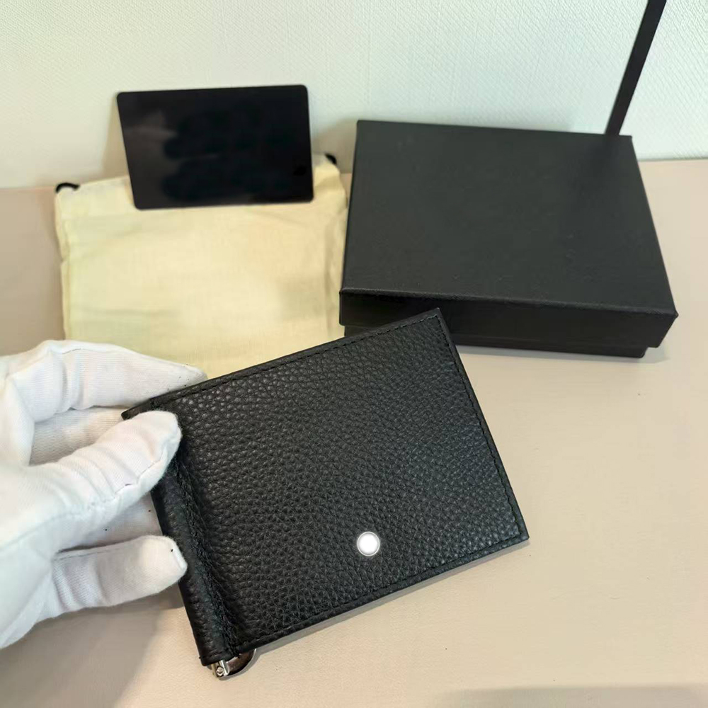 Credit Card Wallet Genuine Leather Money Clip High Quality Men's Wallet Luxury Designer Folding ID Case Wallet Cardholder Women's Wallet with BoX
