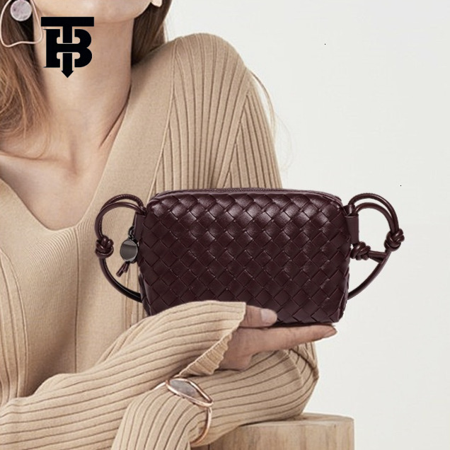 BHULAMTE Solid Color Woven Shoulder Fashion Trend Square Mini Handbag Designer Luxury Casual Crossbody Bag Free Shipping XJ260206