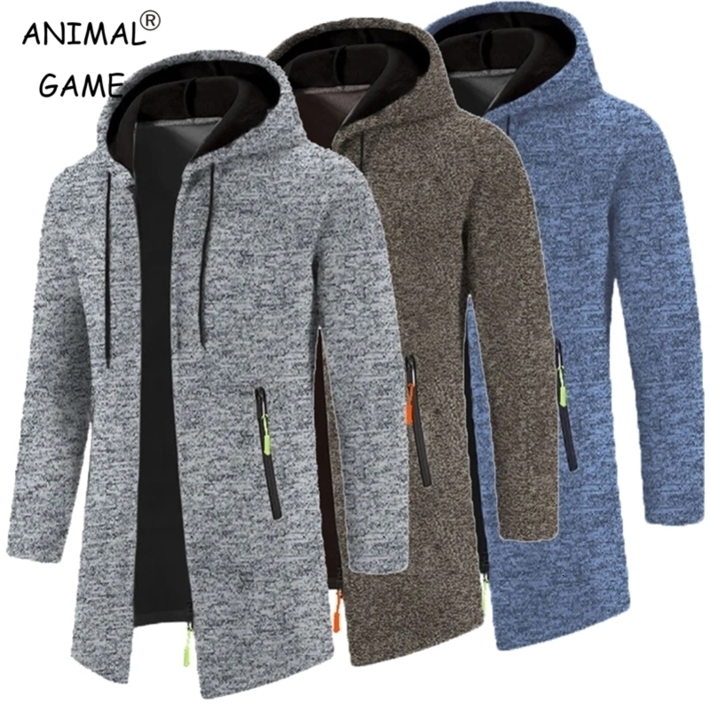 Sweatwear Mens Hoodies Long Sleeve Sweatshirts for Men Zipper Hooded Oversize Winter Top Jacket Coat Black Sweater 250829