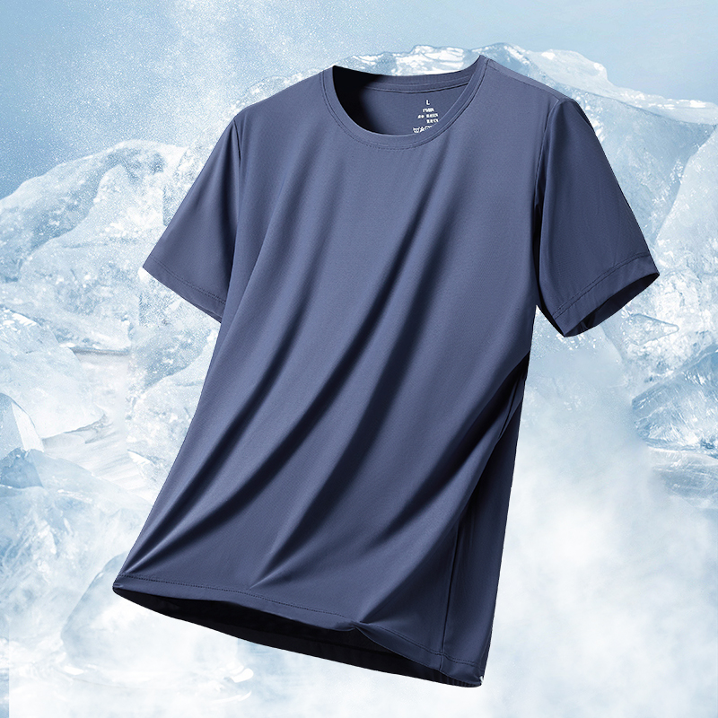 couples ice cold round neck t shirt lightweight breathable moisture wicking for summer comfort