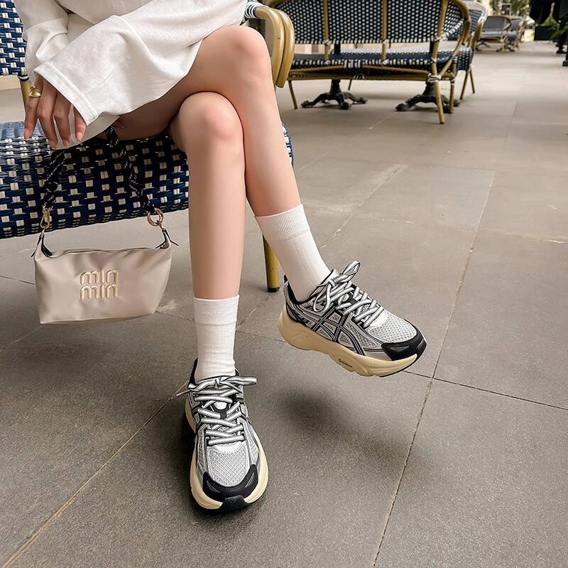 Mirinda New Summer Breathable Mesh Versatile Dad Men's Height-Increasing Sneakers Women's Soft Sole Casual Shoes