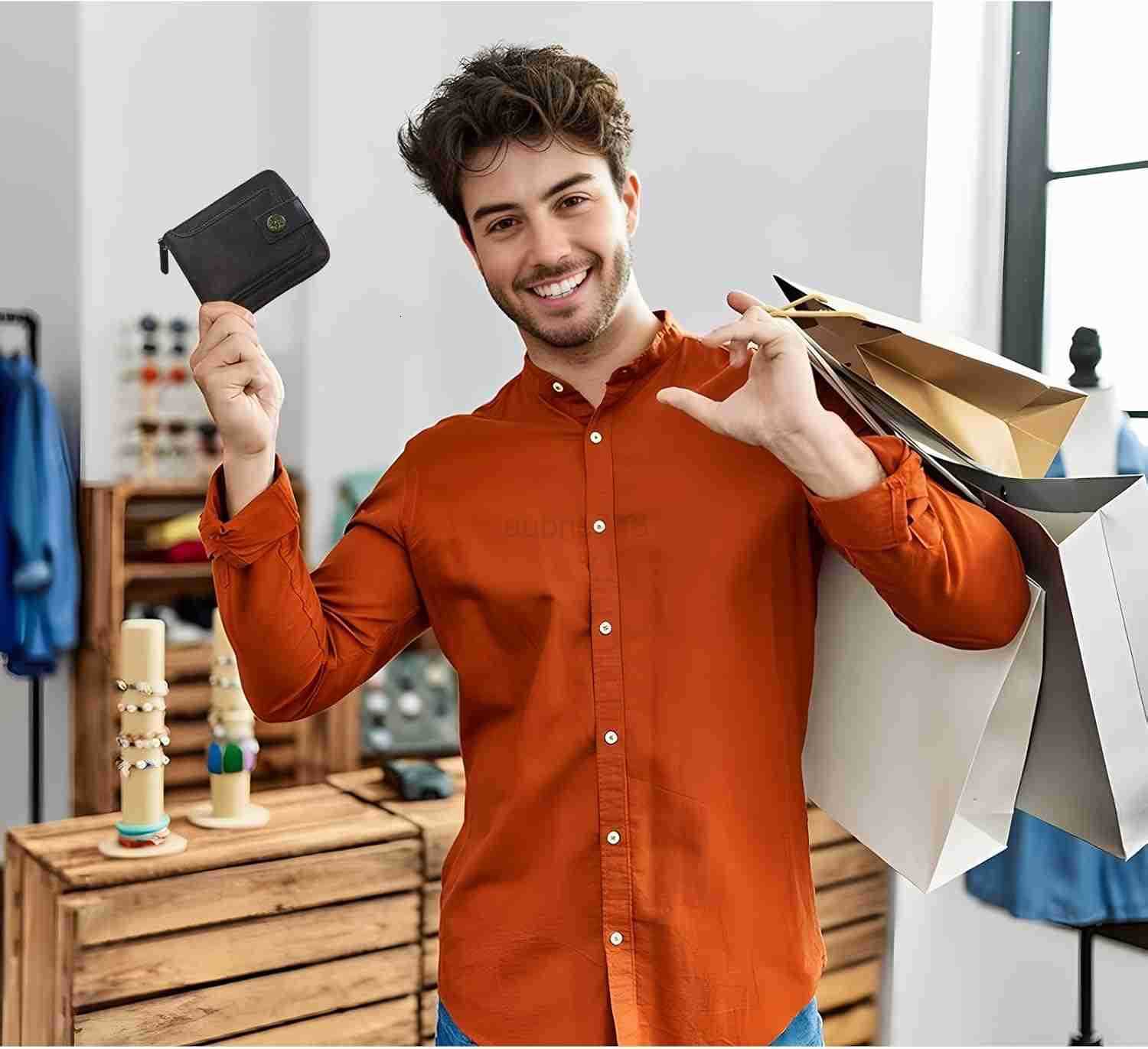 Men Wallet Vintage PU Leather MultiCard Zipper Wallet with 10 Card Slots and Zipper Pocket Large Capacity CARD Holder Wallet with Zipper A BlackZ25091