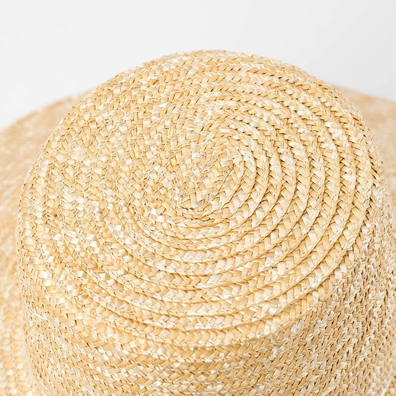 Wide Brim Beach Hats With Neck Tie For Women Large UV Protection Sun Hats Summer Big Brim Wheat Straw Hats Wholesale 250902