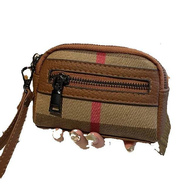 Free designer wallet women's luxury bag with antique plaid top layer cowhide, high-end feeling, small fragrance style card bag, hot selling coin 