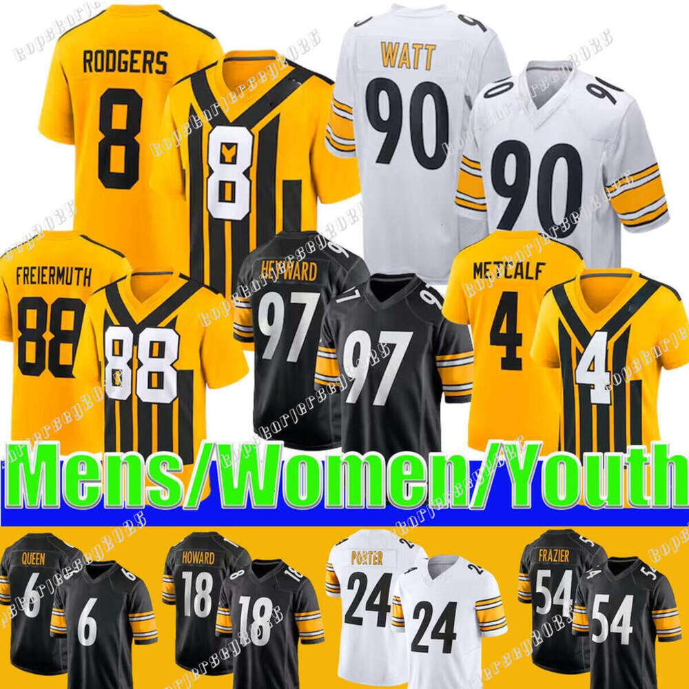 #22 Najee Harris #90 TJ Watt SteelersS Jersey #4 Metcalf Aaron Rodgers Diontae Johnson Will Howard Joey Porter Jr. Minkah Fitzpatrick PittsburghCITY jersey