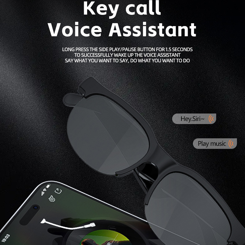 LIGE universal smart glasses, outdoor sunglasses, music control, wireless call audio glasses, outdoor sports glasses,Waterproofing for daily life