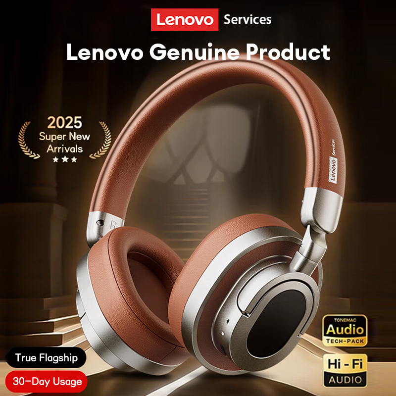 Original LenovoServices LE602 Head Mounted Wireless Earphones Over-ear Bluetooth 6.0 Headphones HIFI Stereo Music Ultra-Low Latency Game Sport Headset