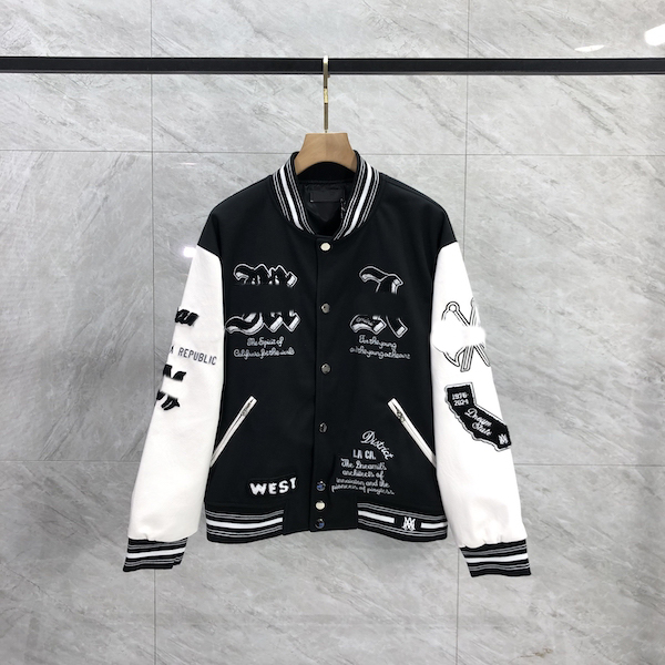 luxury new Designer Men's Jackets lapel baseball clothes embroidered letter patterns high-quality long sleeved button jacket loose outdoor warm coat