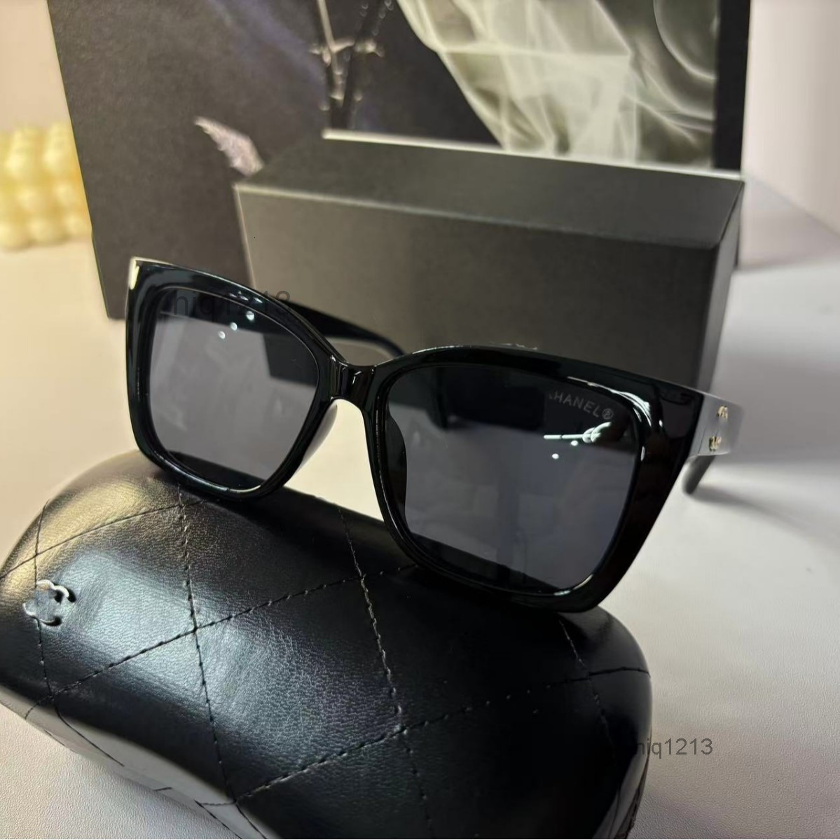 designer luxury Chanelsunglass cc sunglasses glasses for men women 24 New Square Frame Sunglasses Ins Same Style Character Personality Mother Sunglasses Squ H37D