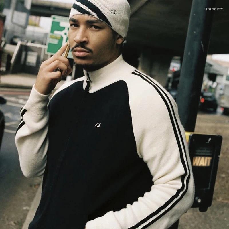 Designer Men's Sweaters Autumn Winter Sweater High Street Trend Knitted Cardigan Zipper Jacket Real Pos Men And Women Cotton Coat Y2K