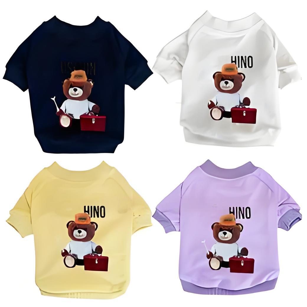 Eco-Friendly Puppy Wear: Trendsetting Cotton Blend Tees Featuring Adorable Wildlife Graphics Sizes XS to XL