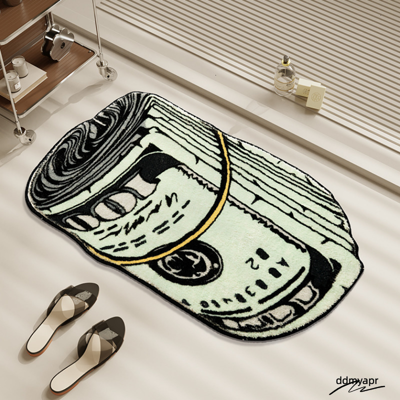 Carpets Thickened Fashion ddmyapr Living Room Carpet Creative Dollar Home Decoration Children's Bedroom Bedside Plush Mat Cloakroom Fluffy Rug 23