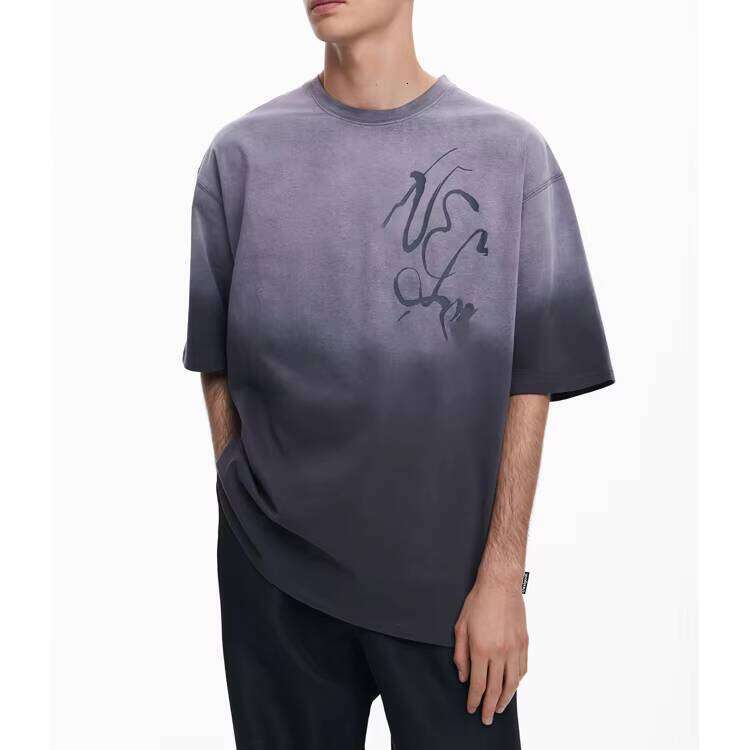 Logo Men's Casual Short Sleeve T-Shirt High Quality Heavyweight 100% Cotton 3D Puff Print Embossed Solid Twill Embroidery