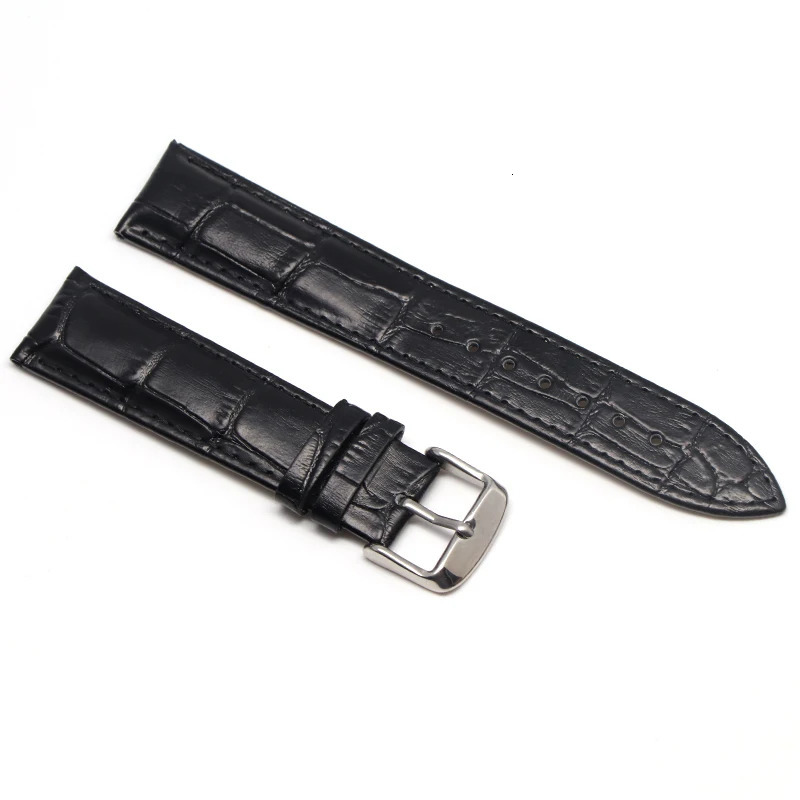 Genuine Leather Watchbands 18mm 20mm Watch Band Strap Steel Pin buckle High Quality Wrist Belt Bracelet Butterfly buckle 250902
