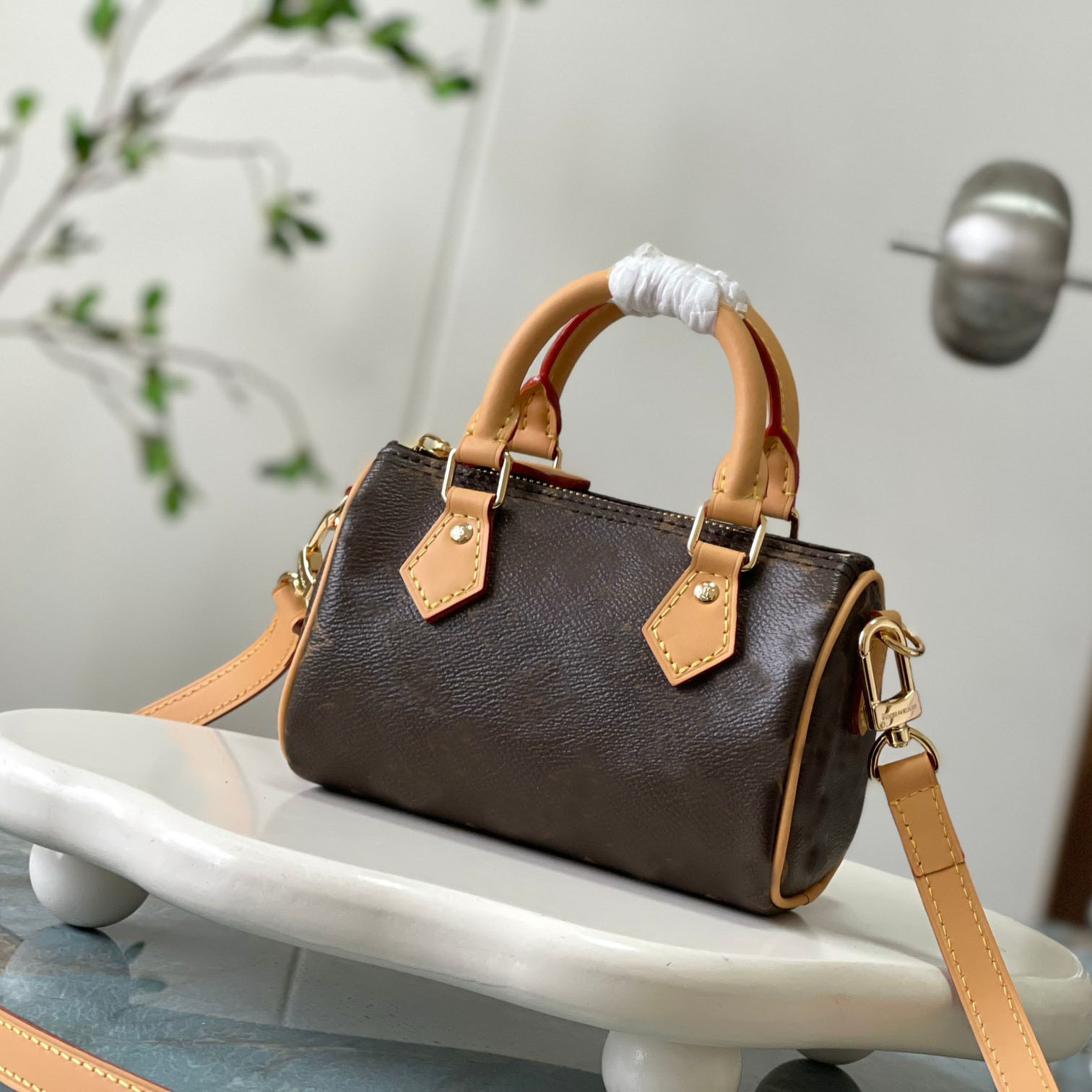 Designer Top Mini bag 16cm Shoulder Bag Nano Women Classic Bag Leather Denim Crossbody Luxury Tote Purse Brown Flower Clutch Handbag