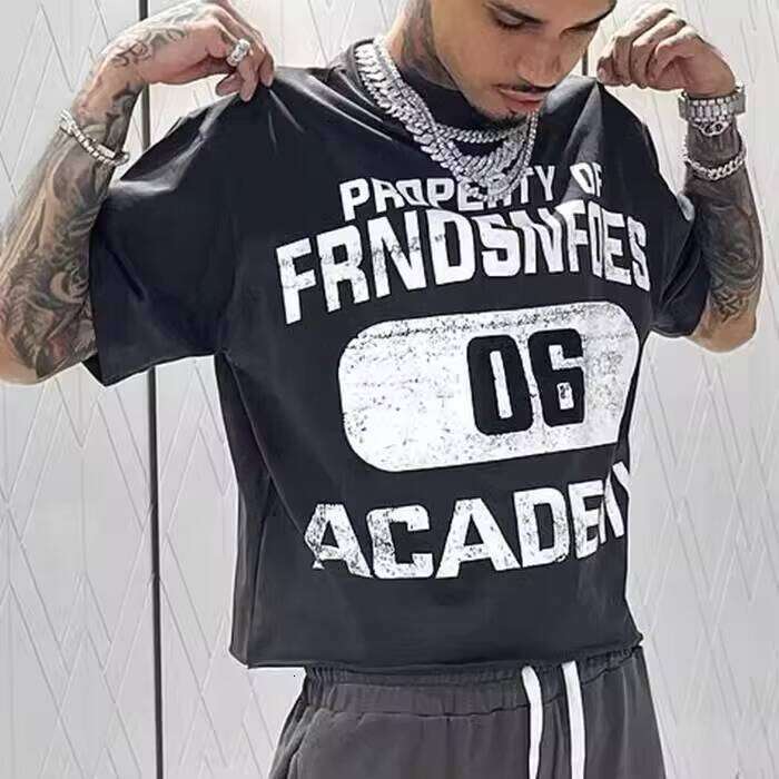 Men's Clothing 100% Cotton Heavyweight Streetwear Loose Shirt Graphic Cut Screen DTG Print Quality T-Shirt Factory