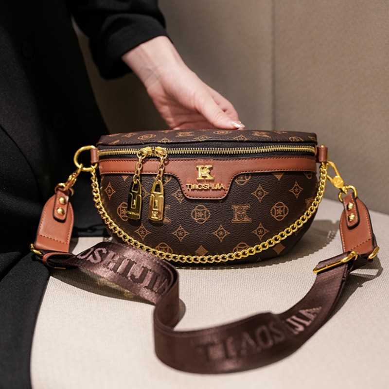 Women's chest bag 2025 new style versatile soft leather fashionable crossbody waist bag high-end online celebrity shoulder bag
