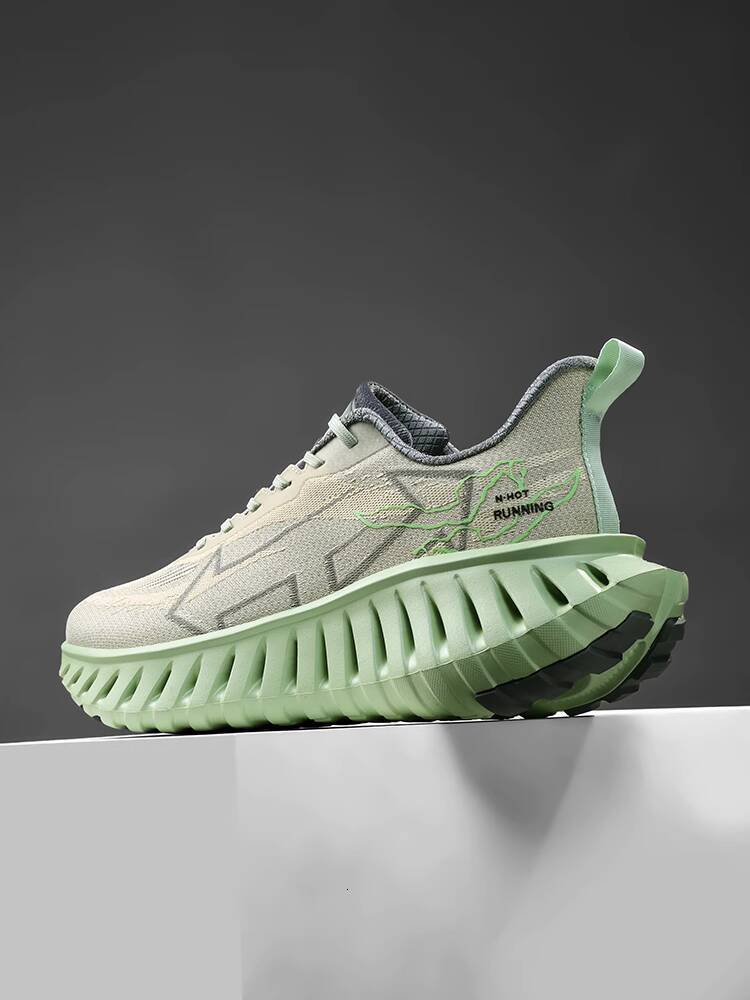 Men's Breathable Mesh Running Shoes with Cushioning for Comfort - Spring/Summer Casual Sneakers