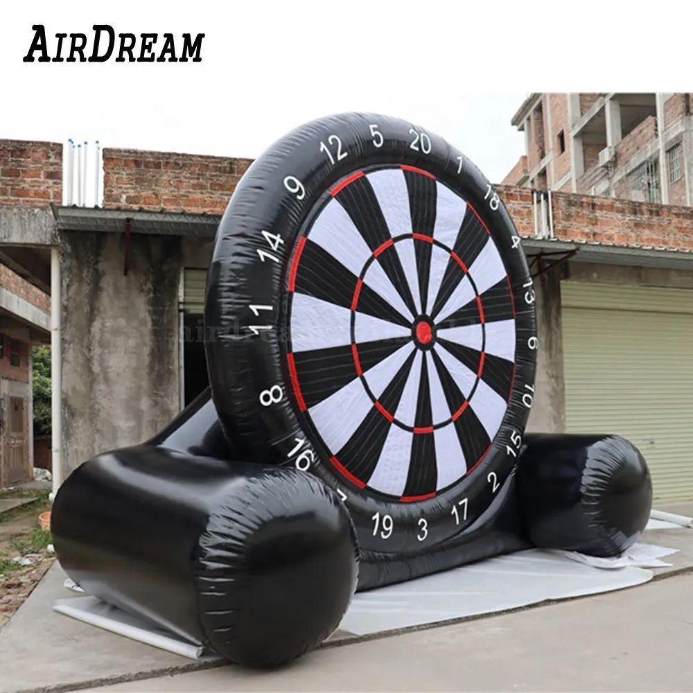 5m high (16.5ft) with 8balls High quality Customize size color inflatable footdarts dart soccer darts board game for sale