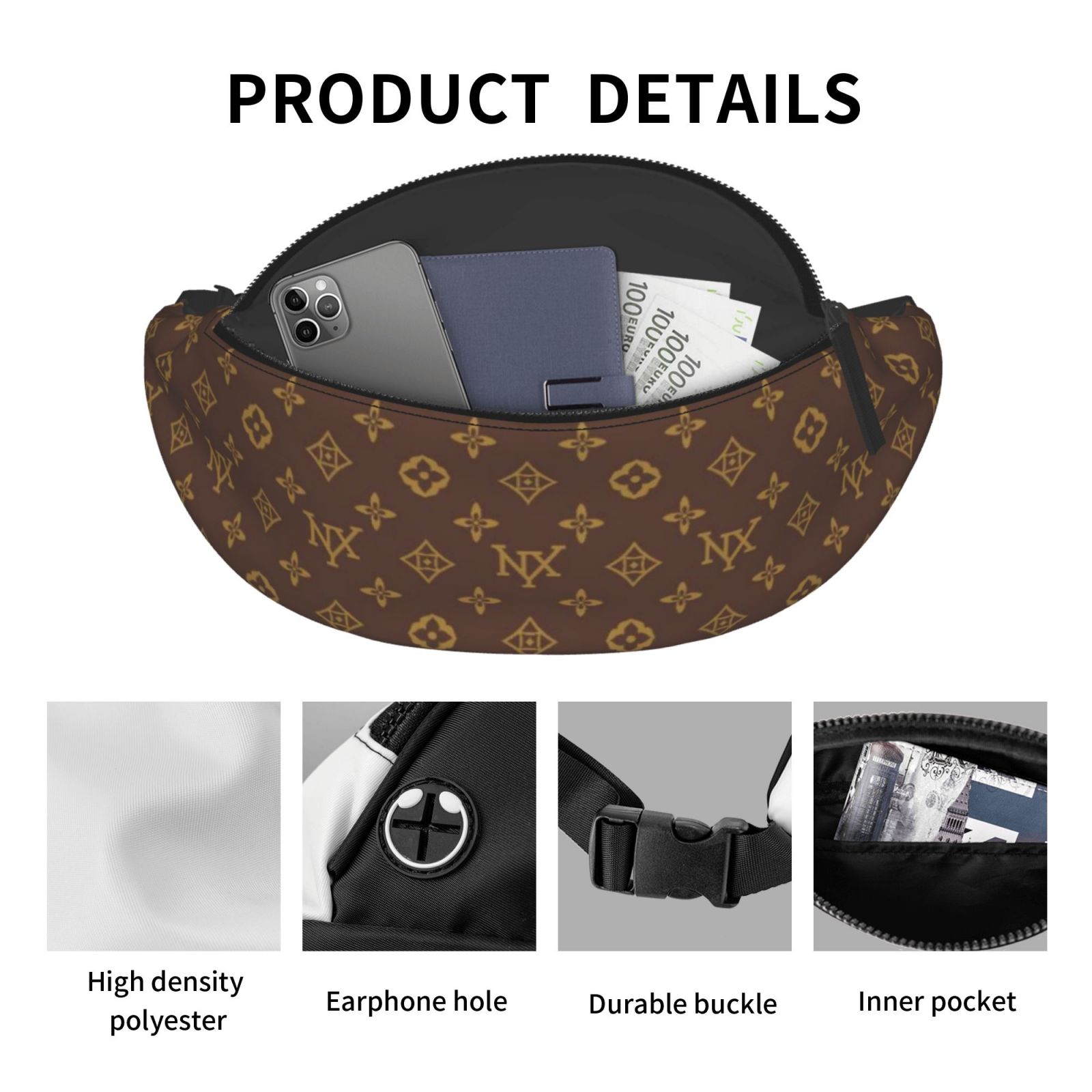 NXY Designer bag waist bag luxury bumbag crossbody belt pouch bags waist pack purse men women fashion Cross body Bags Handbags Chest Bag Bum bag Fanny