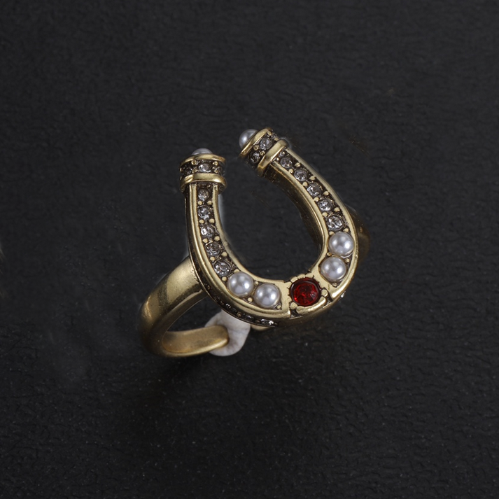 Classic Retro Designer Ring Fashion Crystal Pearl Rings Anello For Women Couple Gift Wedding Party Jewelry Accessories