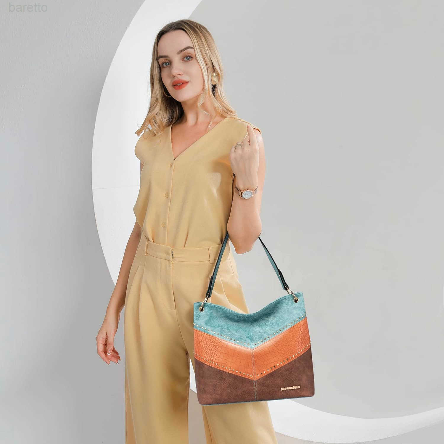 Purses for Women Hobo Shoulder Handbags with Zipper M250903