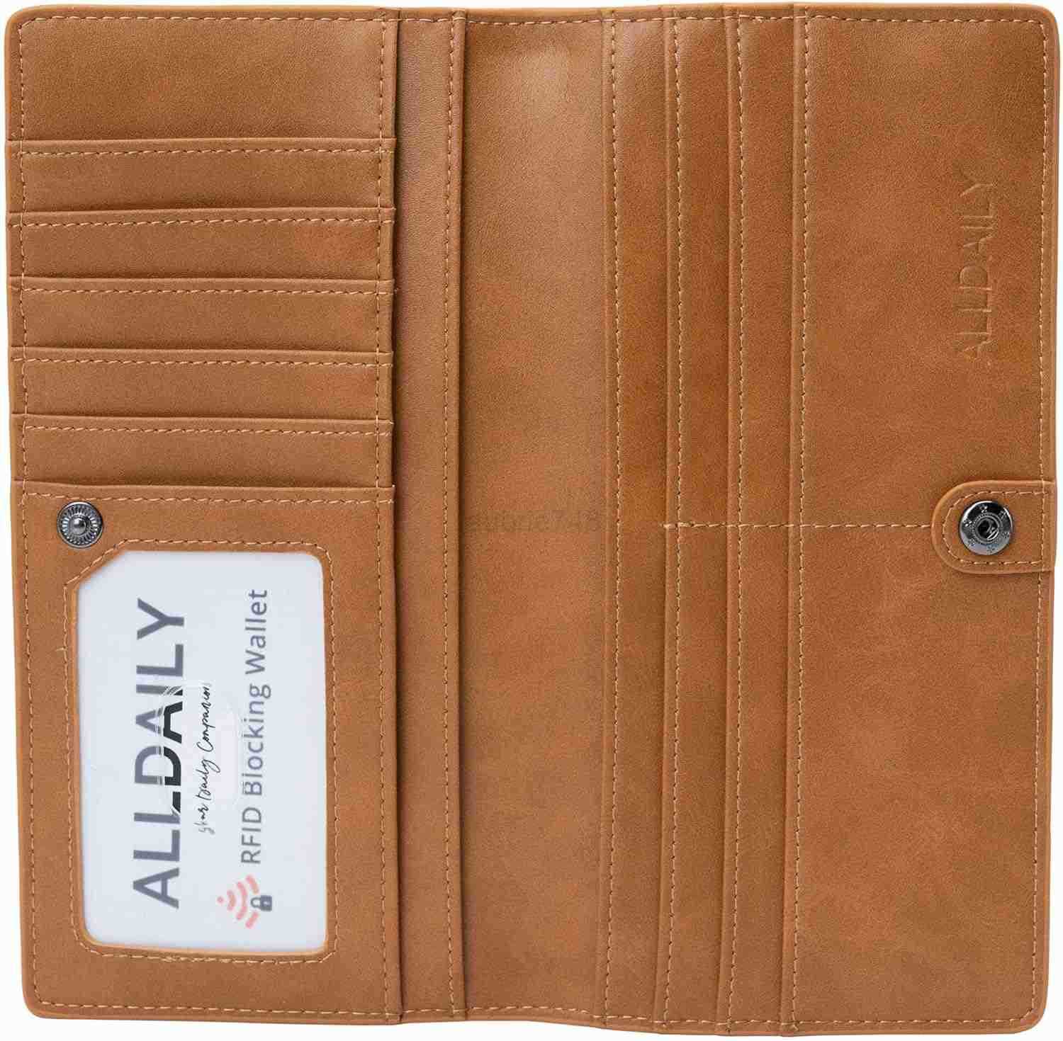 Ultra Slim Thin Women Wallet RFID Blocking CARD Holder Bifold Long Ladies Billfold Purist BlueZ250911