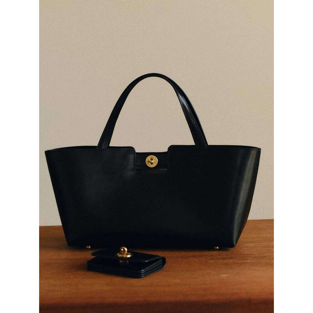 Retro Leather Handbag Women's Large Capaci Square Oulder Tote Bag Casual Faionable Canvas Magnetic Bule Cl...