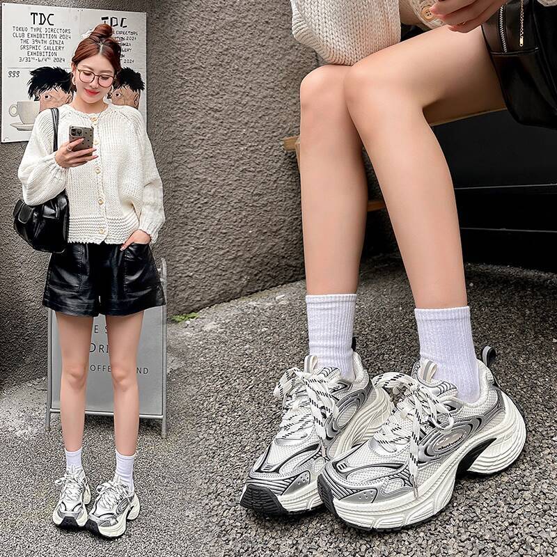 Mirinda Fashion Dad Women New Spring Summer Casual Shoes for Men National Trend Versatile Height-Increasing Thick-Soled Sneakers