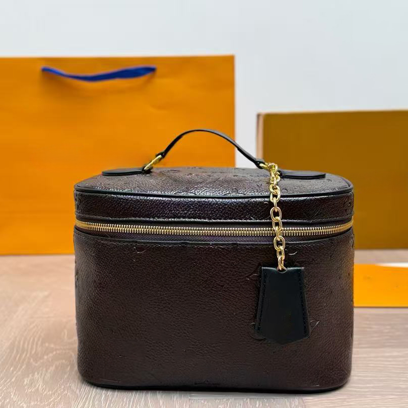 nice bag designer cosmetic Acajou Brown makeup bag women toiletry travel pouch ladies purses handbags crossbody bags beauty box purse purses makeup handbag M26386