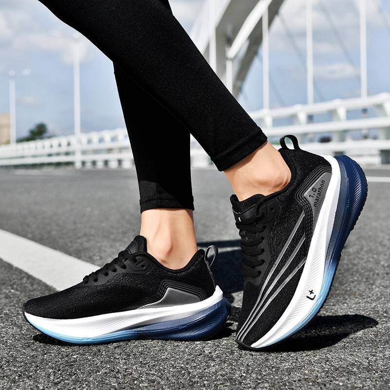 ONKE Running Women Autumn Lightweight Breathable Shock Absorption Mesh Sports Men Thick Bottom Non-slip Wear-resistant Marathon Shoes