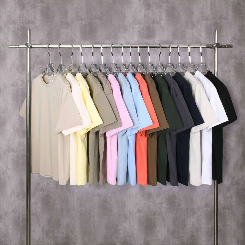 Clothing Luxury 100% Cotton 305Gsm Heavyweight Brand Logo Printed O-Neck Short Sleeve Men's T-Shirt