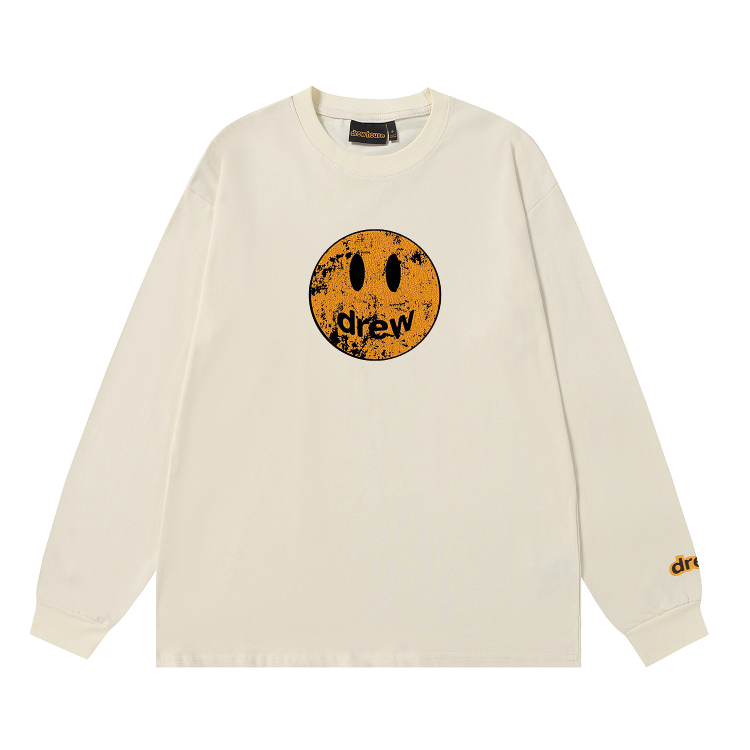 Drew House New drew smiley face T Shirt Men's and Women's Long Sleeve Tshirt Designer Luxury