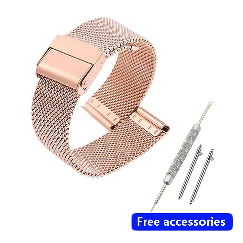 Watch Band For DW 8mm 10mm 12mm 13mm 14mm 15mm 16mm 17mm 18mm 19mm 20mm 21mm 22mm 24mm Stainless Steel watch strap 250902