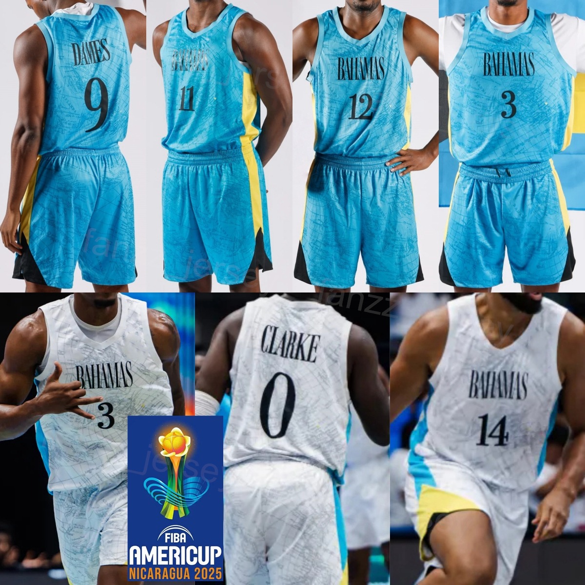 Print Basketball Bahamas Jerseys 25/26 AmeriCup 2 Domnick Bridgewater 3 Franco Miller 14 Isaiah Mobley 12 Kentwan Smith Samuel Hunter Jaraun Burrows Woman Youth Man