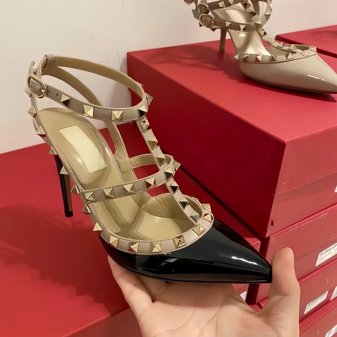 heels Brand Women High Heels Shoes Designer Luxury Red Soled Peep Toe Sandals Pointed Toe Sandals 6cm 8cm 10cm 12cm Nude Black Patent Leather Woman Pumps