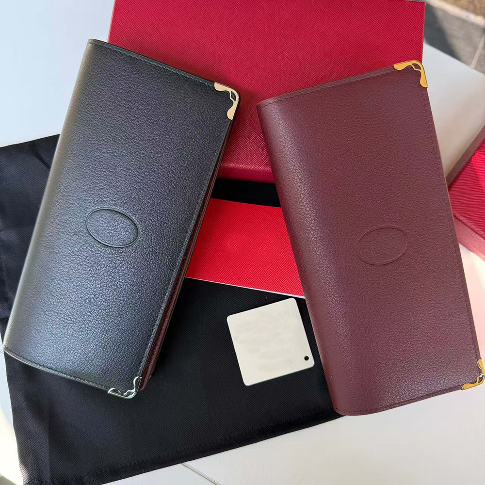 Suit wallet Genuine Leather long wallet Luxury designer men's wallet Cardholder Cash zipper pocket Coin Purse credit card wallet Women's wallet ID Case with Box