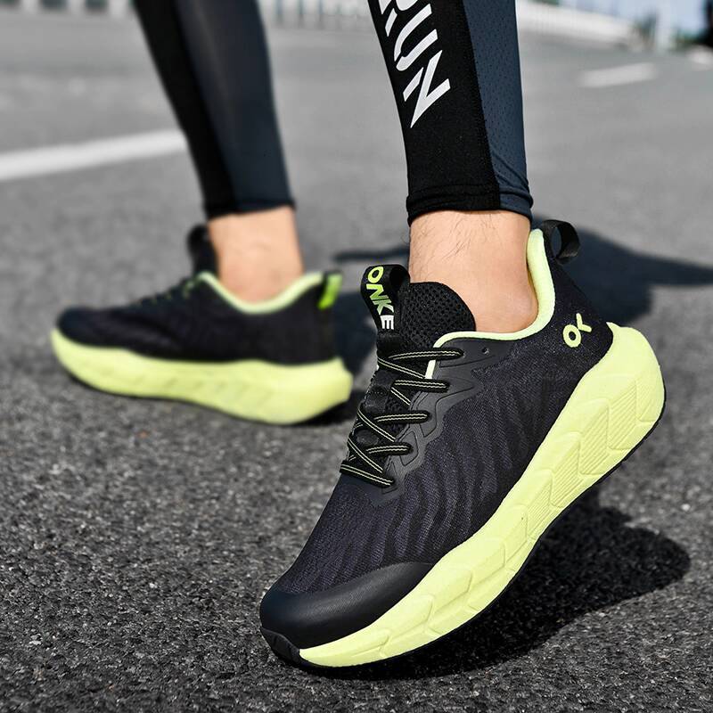 ONKE Autumn Sports for Men Breathable High Elastic Lightweight Non-Slip Wear-Resistant Mesh Cushioning Couple Carbon Plate Running Shoes