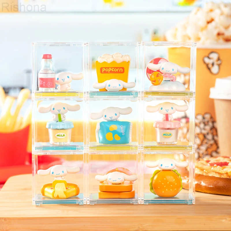 Sanrio Genuine MINISO Cinnamoroll Convenience Fast Food Series Micro Box Blind Box Handmade Ornaments Trendy Gift for Girls L250903