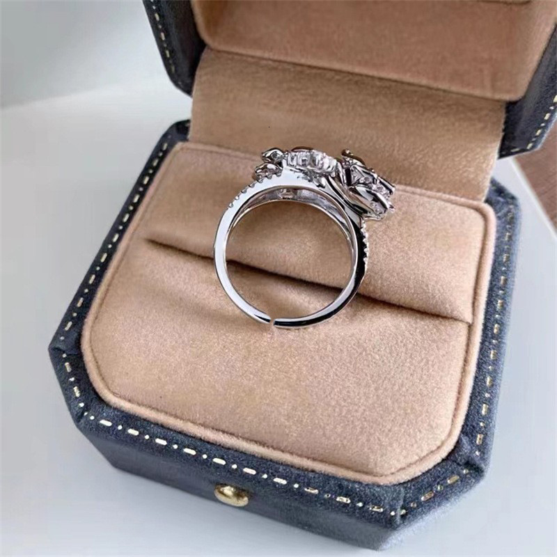 Luxury Brand Designer Jewelry Elegant Women's Adjustable Flower Bud Ring, High-end Minimalist Style, Popular Single Item Women's Accessories