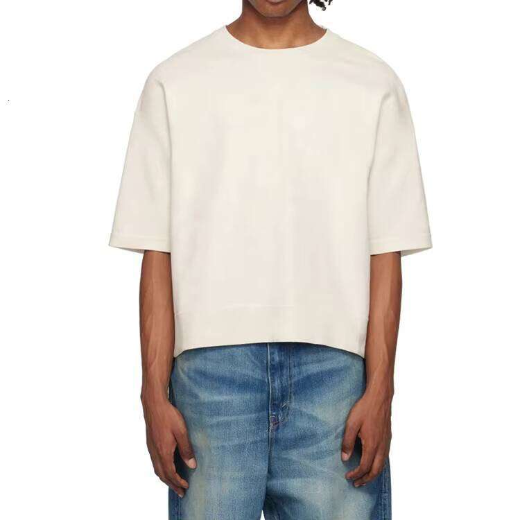 High Quality Cotton Short Sleeve Men's Shirt Logo Print Oversized Fit