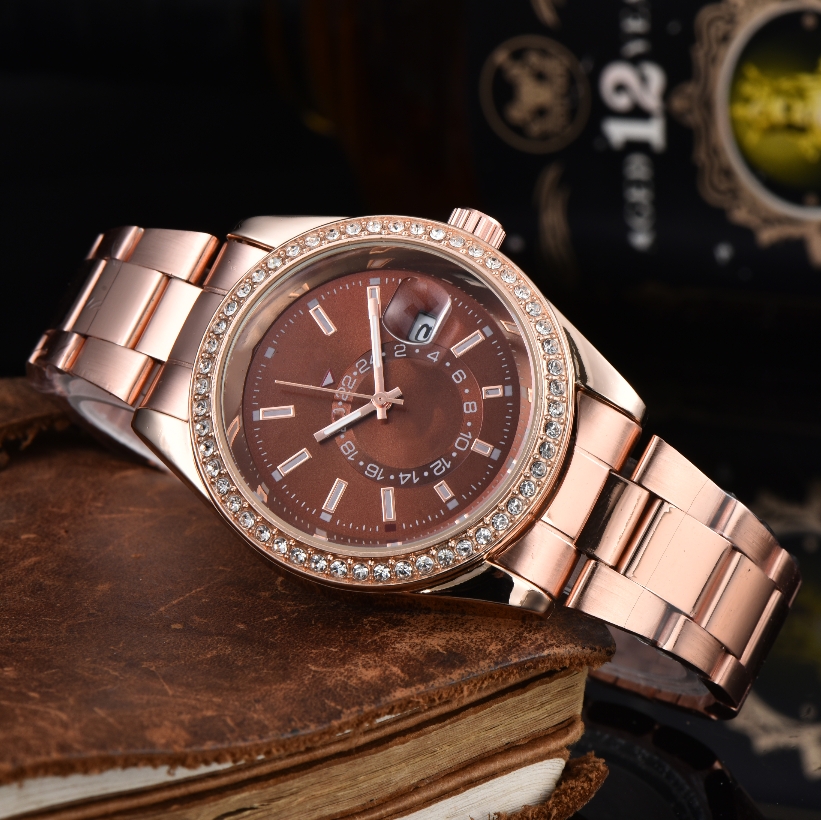 New Mens women OYSTERity PERPETUALity SKY DWELLR Set with diamonds Watches automatic quartz Movement Male Clock Luxury Business Designer Men Wristwatches #77