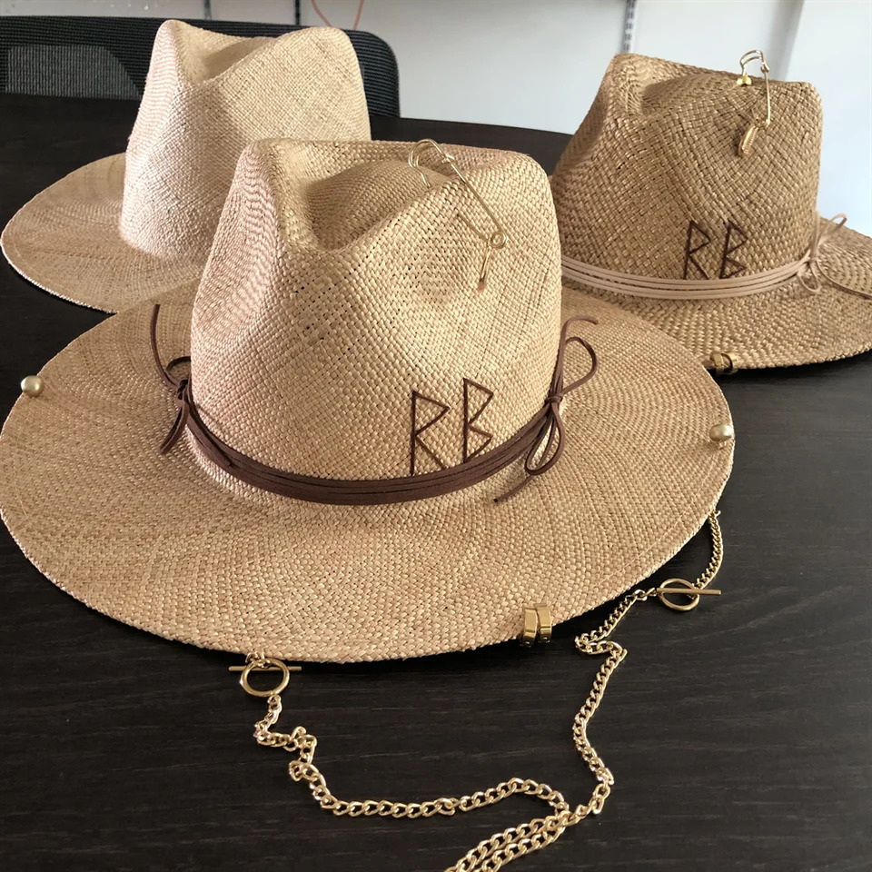 Summer straw hat DIY treasure straw hat sun hat beach hat supports various hat customization men and women hat 250901