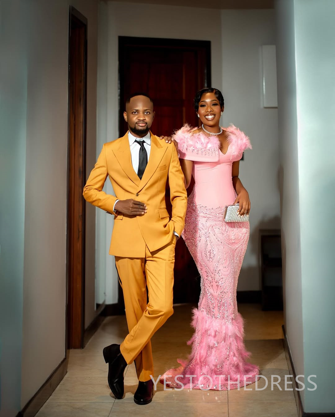 Plus Size Pink Aso Ebi Prom Dress 2025 Evening Dresses Formal Gowns Off Shoulder Feather Beaded Lace Illusion Birthday Dress Second Reception Gown AM2