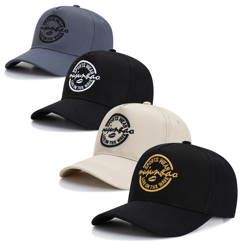 Pure cotton embroidered blank hat with personalized embroidered label baseball cap supports private customization