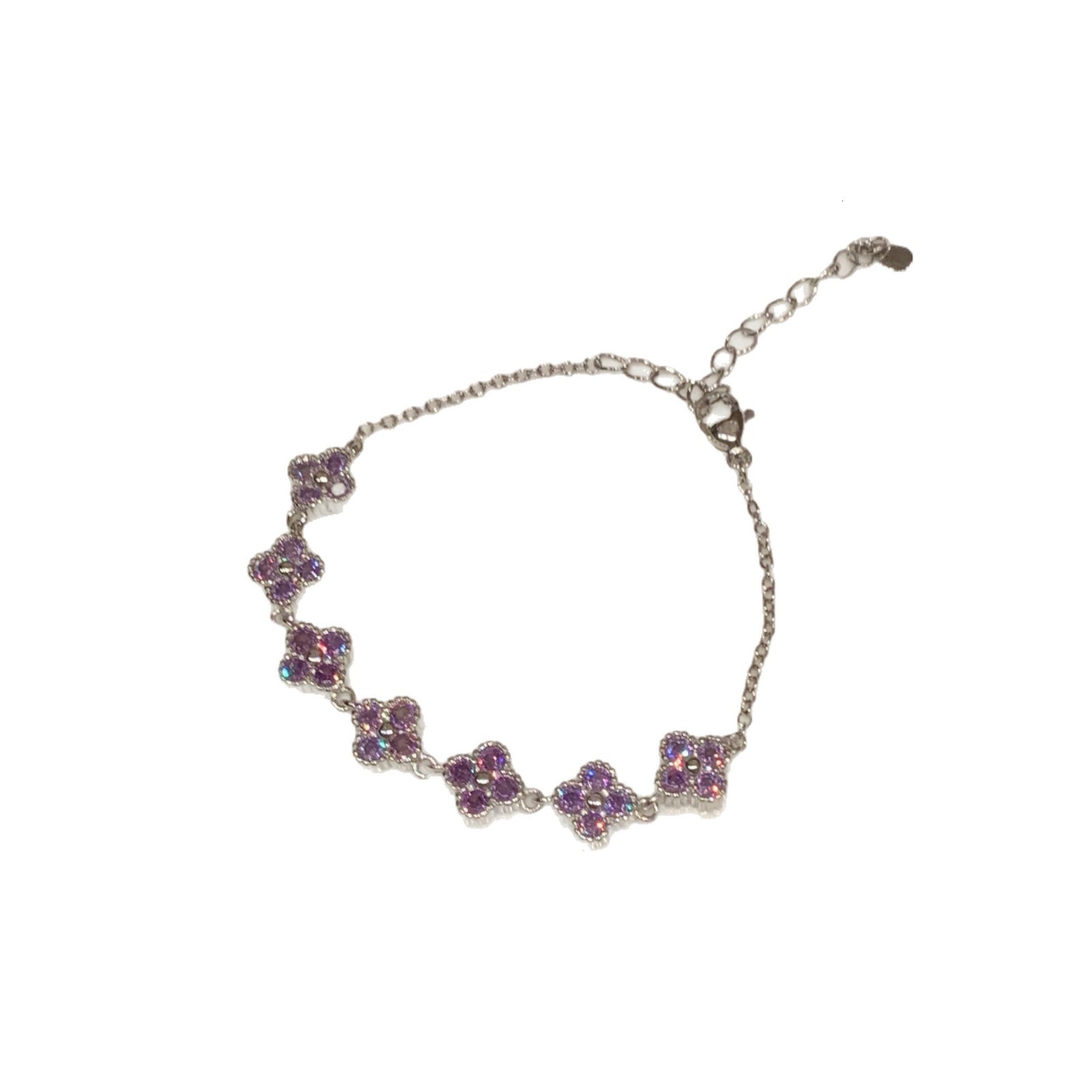 Korean Style Fashion Zircon Flower Exquisite Niche Versatile Bracelet Light High-end Elegant Women's Jewelry - view 6